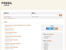 Tablet Screenshot of fossil.jobs